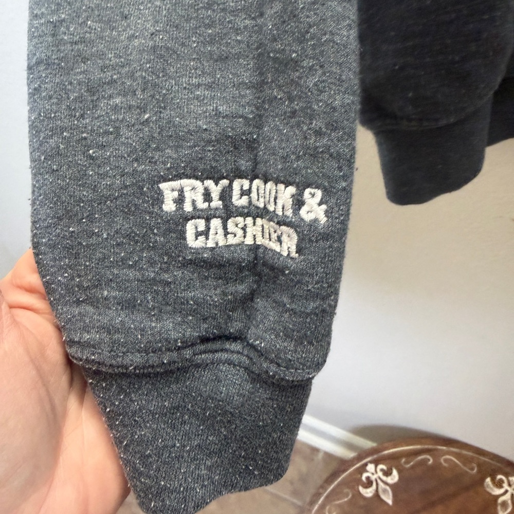 Gildan Dark Gray Hoodie with Logo - Picture 3 of 7